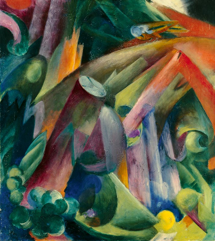 Waldinneres mit Vogel von Franz Marc