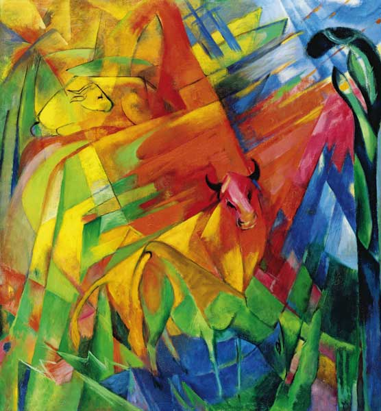 Animals in a Landscape von Franz Marc