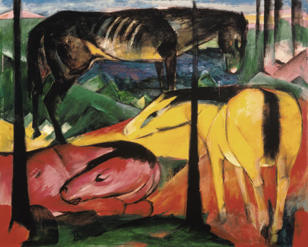 Die drei Pferde von Franz Marc