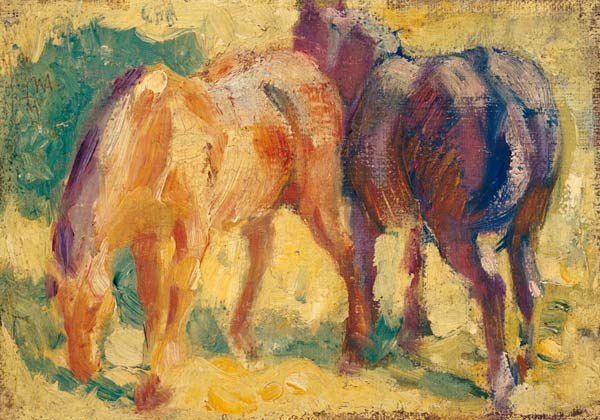 Kleines Pferdebild von Franz Marc