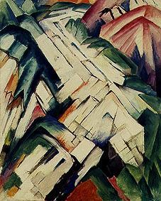 Steiniger Weg (Gebirge/Landschaft) von Franz Marc