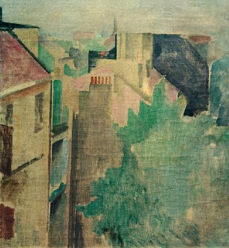 Stadtlandschaft mit Hinterhof