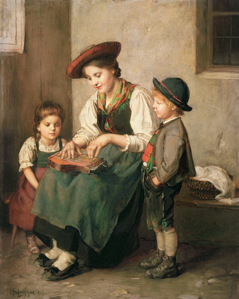 The Zither Player von Franz von Defregger