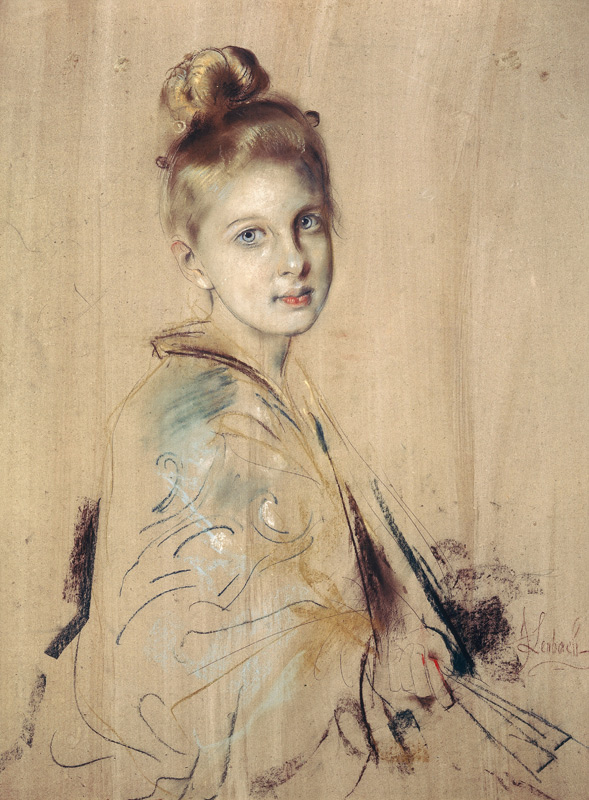 Mädchen mit Fächer von Franz von Lenbach