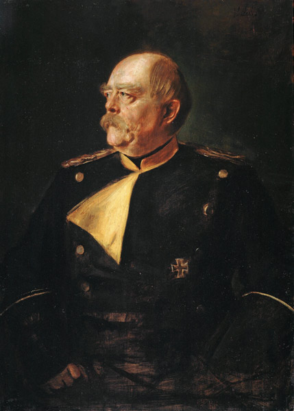 Porträt des Reichskanzlers Otto von Bismarck (1815-1898) in Uniform von Franz von Lenbach