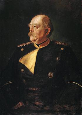 Porträt des Reichskanzlers Otto von Bismarck (1815-1898) in Uniform