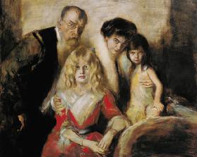 Familienporträt mit Frau und Töchtern