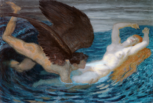 Wind und Welle (unvollendet) von Franz von Stuck