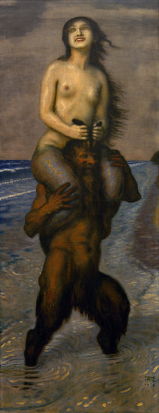F.v.Stuck / Faun and Nymph / 1918 von Franz von Stuck
