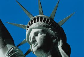 The Statue of Liberty, detail of the head