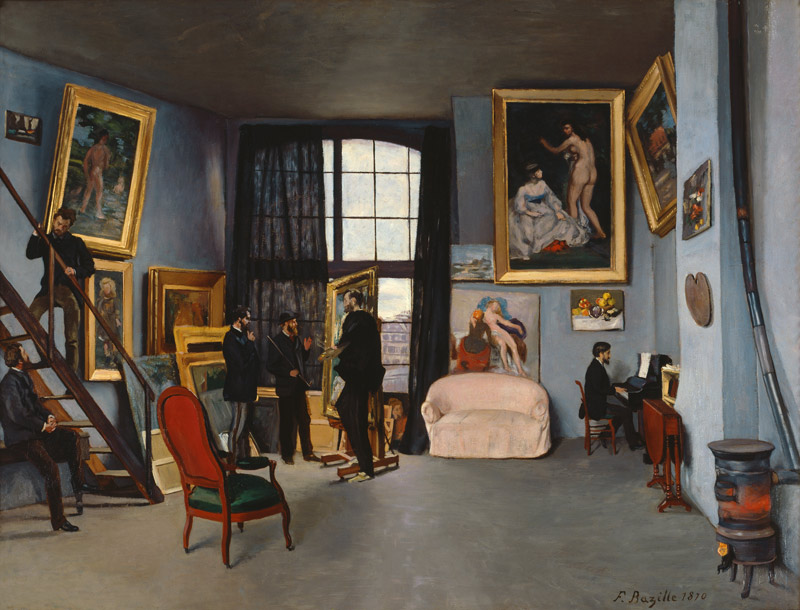Das Atelier des Künstlers in der Rue de la Condamine in Paris. von Frédéric Bazille