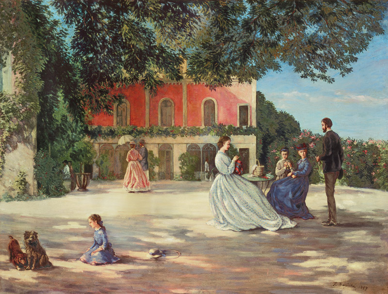 Family Reunion on the Terrace at Meric von Frédéric Bazille