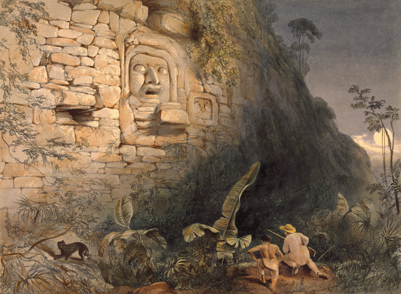 Izamal, Stuckmaske von Frederick Catherwood