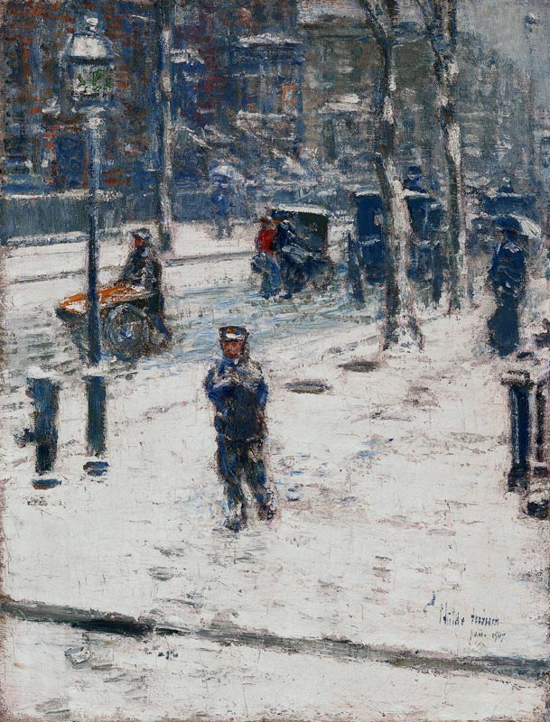 Snow Storm, Fifth Avenue von Frederick Childe Hassam