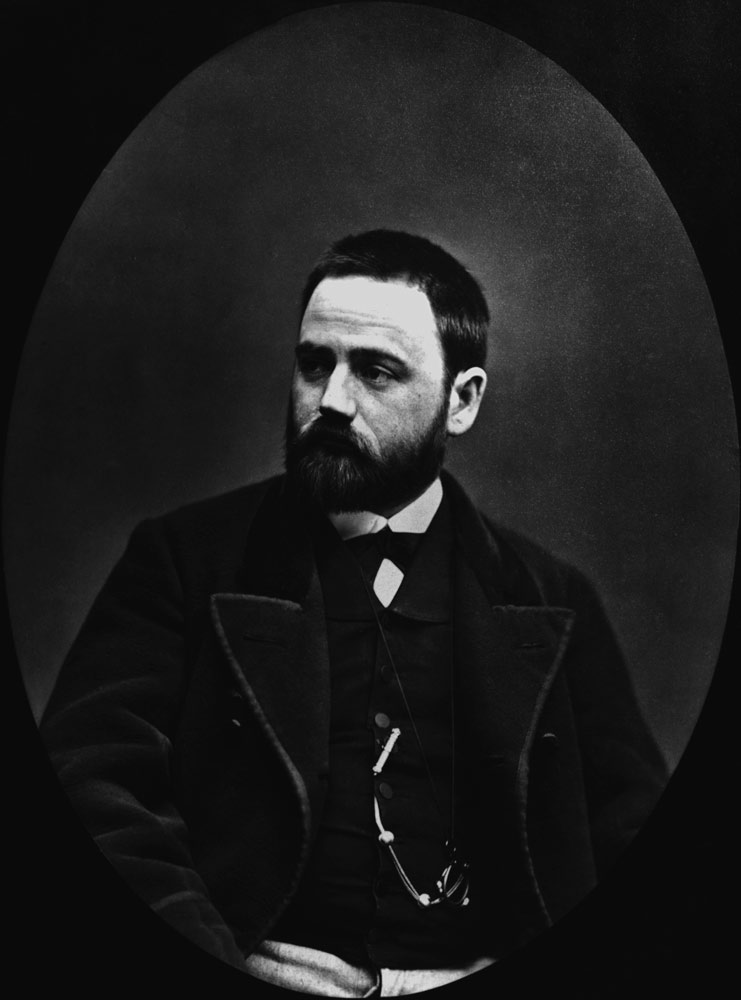 Emile Zola (1840-1902), c.1870-80 (b/w photo)  von French School
