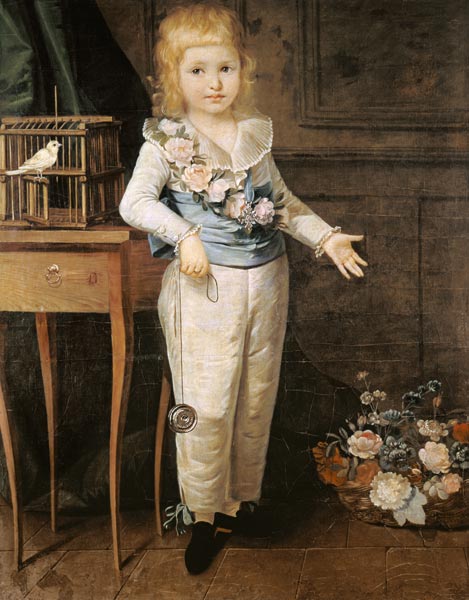 Portrait Presumed to be Louis XVII (1785-95) Playing with a Yo-Yo von French School