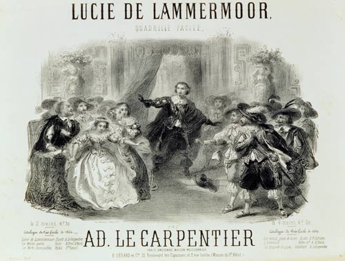 'Lucia de Lamermoor' the opera by Domenico G M Donizetti (1797-1848) von French School