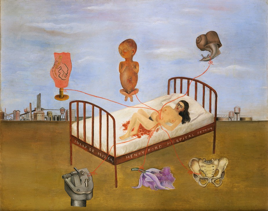 Henry Ford Hospital or the Flying Bed von Frida Kahlo