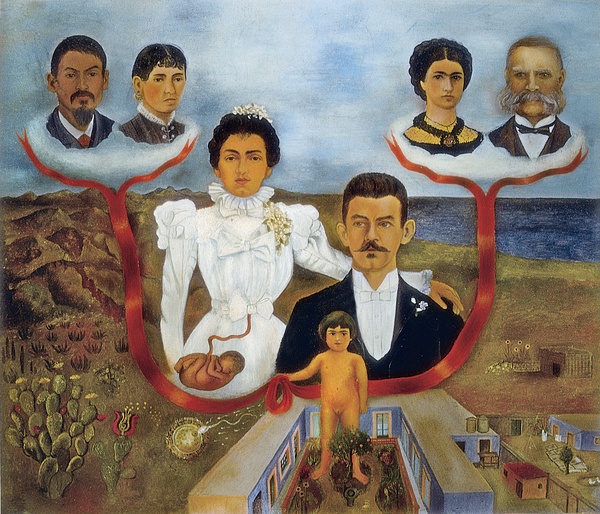 My grand-parents, parents and I - Family tree von Frida Kahlo