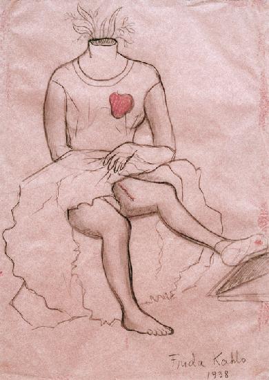 Self-portrait showing the scar