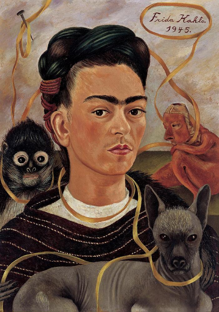 Self-Portrait with Monkey von Frida Kahlo