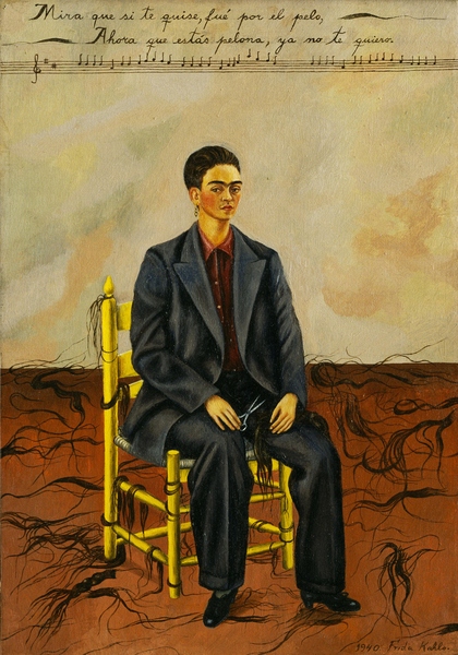 Self Portrait with Cropped Hair von Frida Kahlo