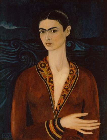 Self-Portrait Wearing a Velvet Dress