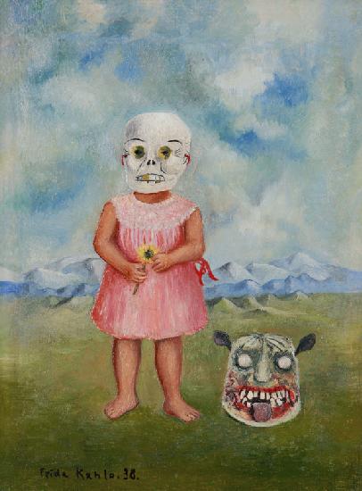 She Plays Alone or Girl with Death Mask