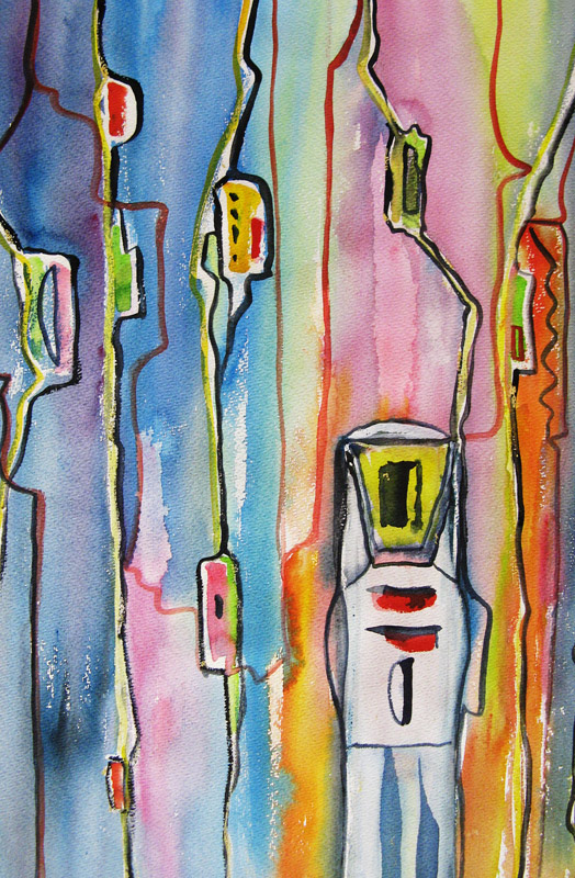 Spaziergang im All von Friederike Fischer-Achatzy