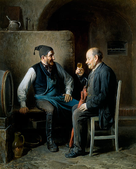 The Wine Tasting, or A Good Vintage von Friedrich Friedländer