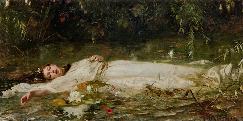 Ophelia von Friedrich Wilhelm Theodor  Heyser