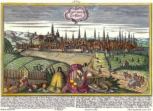 Gesamtansicht Erfurt von Friedrich Bernhard Werner