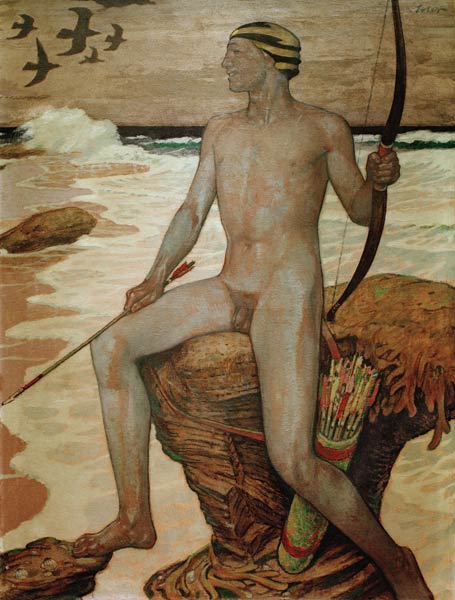 Der Vogeljaeger, um 1918. von  Fritz Erler