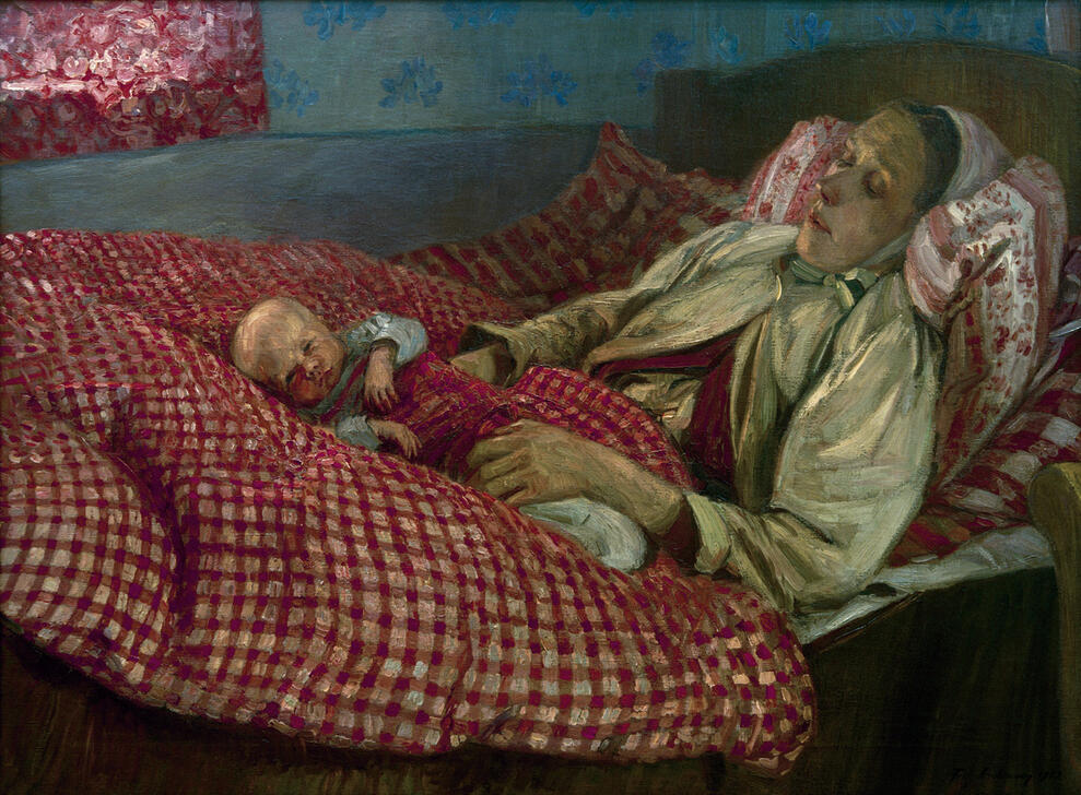 Die Wöchnerin von Fritz Mackensen