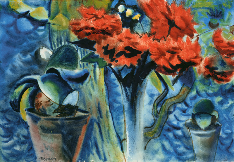 Stillleben mit Blumen von Fritz Stuckenberg