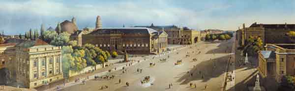 Unter den Linden from the Armoury, c.1855 von F. von Laer