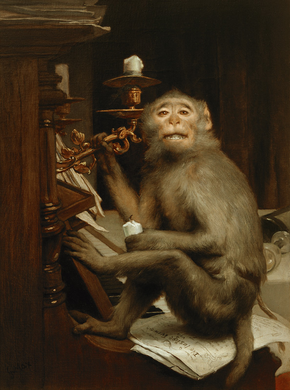 Affe am Klavier von Gabriel von Max