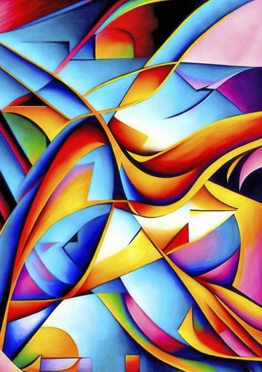 Cubist Colors I von Garrulus glandarius