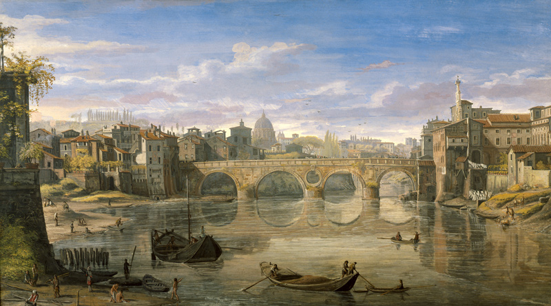 Ponte Sisto, Rom  von Gaspar Adriaens van Wittel