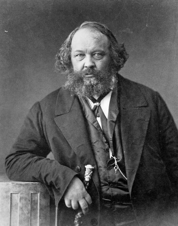 Portrait of Mikhail Aleksandrovich Bakunin (1814-76) c.1860 (litho) (b/w photo)  von Gaspard Felix Tournachon Nadar