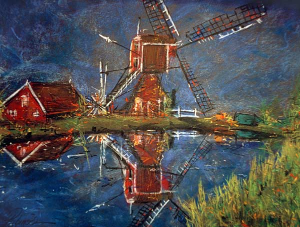 Cob Mill, 1994 (pastel on paper)  von Geoffrey  Robinson