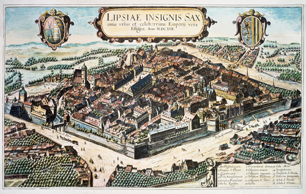 Ansicht der Stadt Leipzig von Georg Braun