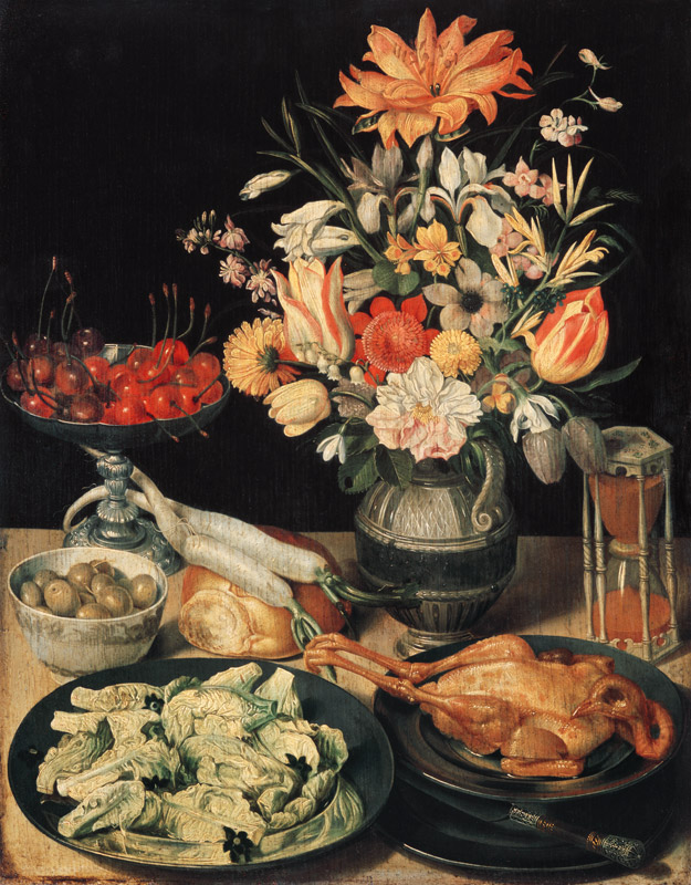 Still Life with Flowers (panel) von Georg Flegel
