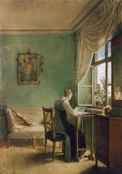 Die Stickerin von Georg Friedrich Kersting