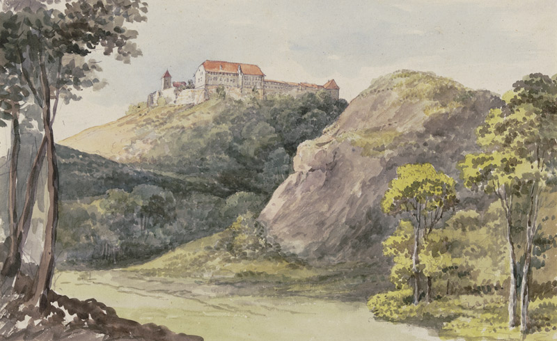 Blick auf die Wartburg von Georg Melchior Kraus