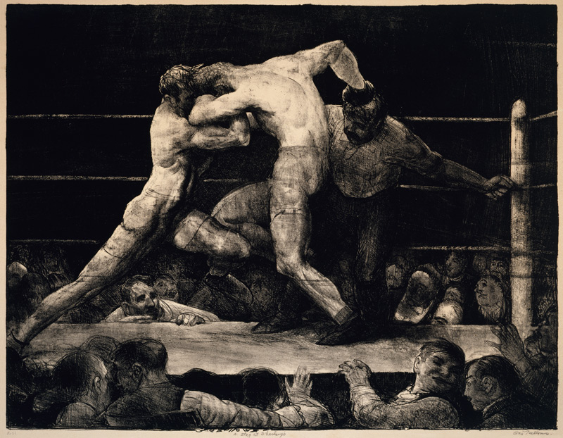Boxkampf bei Sharkey von George Bellows
