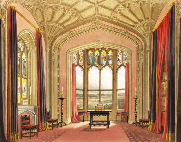 South End of St. Michael's Gallery, from 'Graphic and Literary Illustrations of Fonthill Abbey' by J von George Cattermole