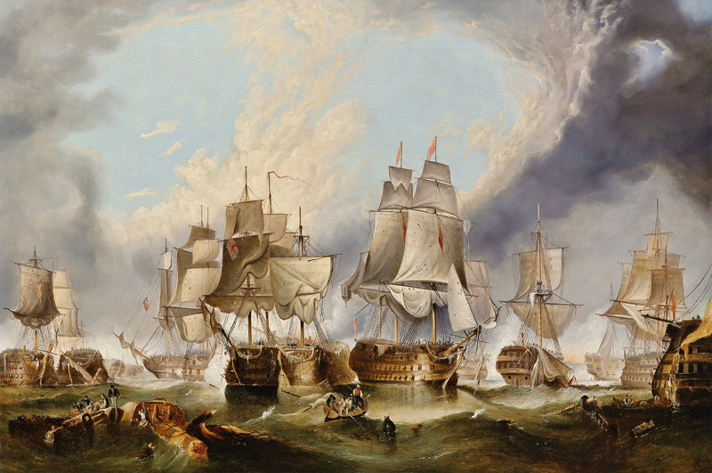 Die Schlacht bei Trafalgar von George Clarkson Stanfield