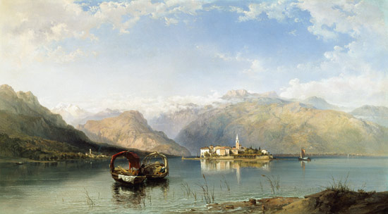 Isola Pescatori from Isola Bella on Lake Maggiore von George Edwards Hering