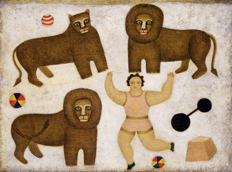 Performing Lady and Animals, 1977  von George  Fredericks